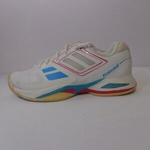 Babolat Propulse Team BPM Tennis Court Shoes White Pink Turquoise Women Size 6.5